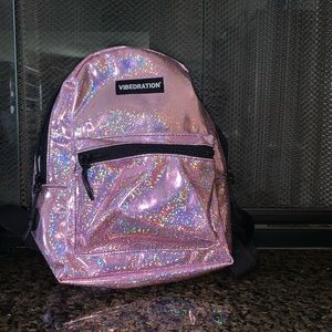 Vibration pink holographic backpack